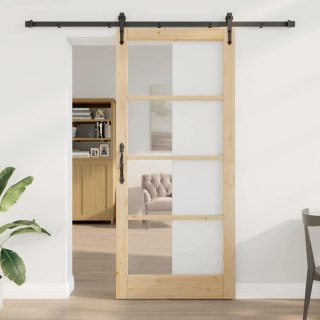 VidaXL Drzwi przesuwne ORKDAL Naturalny 93 x 211 cm
