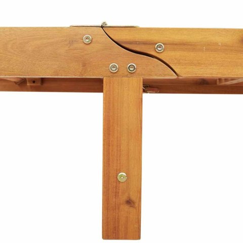 Leżak 2 pcs Czerwony Lite Drewno Akacji