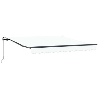 VidaXL Markiza wysuwana Biały 350 x 250 cm Poliester i aluminium