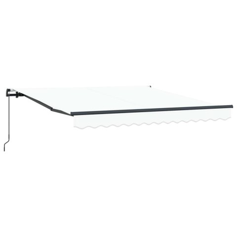 Markiza wysuwana Biały 350 x 250 cm Poliester i aluminium