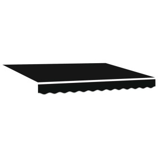 VidaXL Markiza wysuwana Czarny 350 x 250 cm Poliester i aluminium