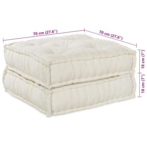 Modularna jednostka sofy 2 pcs kremowy 140 x 70 x 36 cm tkanina