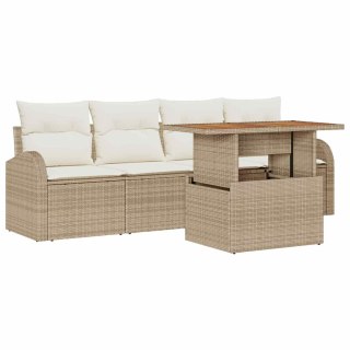 VidaXL Zestaw Sof na Ogród 5 pcs beżowo-kremowy