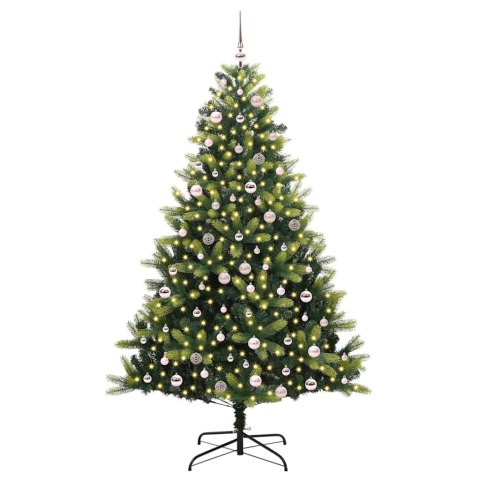 Sztuczna Choinka Składana na Święta 300 LED Zielony 240 cm