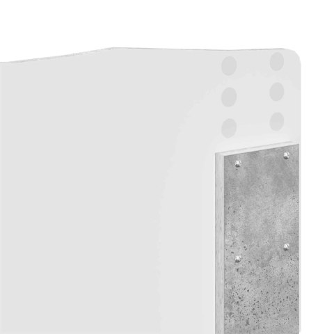 Ramka łóżka Betonowy szary 150 x 200 cm Materiał drewnopochodny
