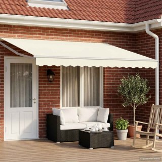 VidaXL Markiza wysuwana kremowy 4 x 2 m 100% Poliester i Aluminium
