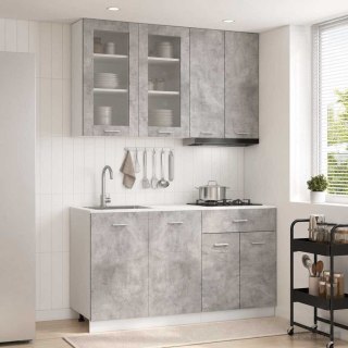 VidaXL Jednostka kuchenna LYON 4 pcs Betonowy szary