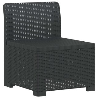 VidaXL Sofa Ogrodowa 3-osobowa w Wyglądzie Rattanowym PP antracytowy