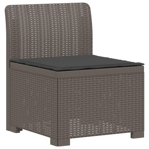 5-osobowa sofa ogrodowa z poduszkami w stylu rattanowym PP