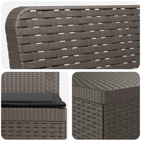 5-osobowa sofa ogrodowa z poduszkami w stylu rattanowym PP