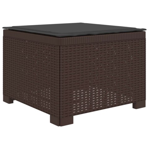 Sofa ogrodowa dla 4 osób z poduszkami w stylu rattanowym PP