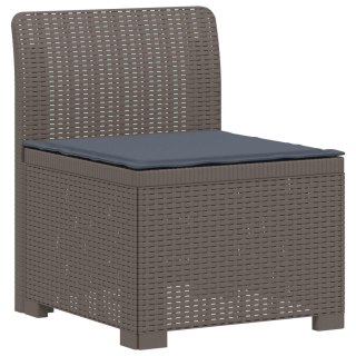 VidaXL Sofa ogrodowa dla 4 osób z poduszkami w stylu rattanowym PP