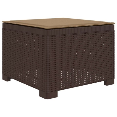 Sofa ogrodowa dla 4 osób z poduszkami w stylu rattanowym PP