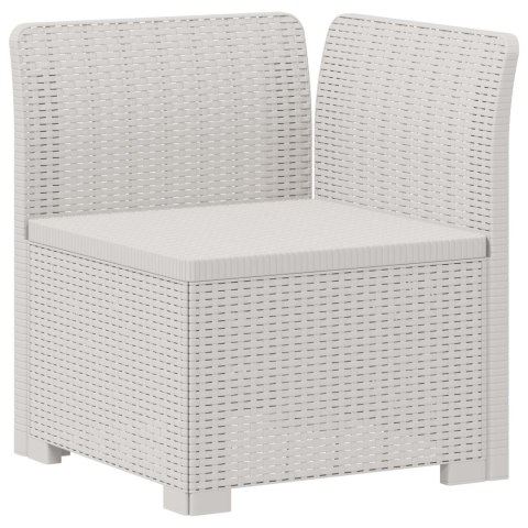 5-osobowa sofa ogrodowa w stylu rattanowym PP Biały