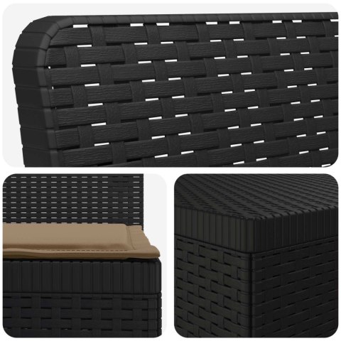 5-osobowa sofa ogrodowa z poduszkami w stylu rattanowym PP