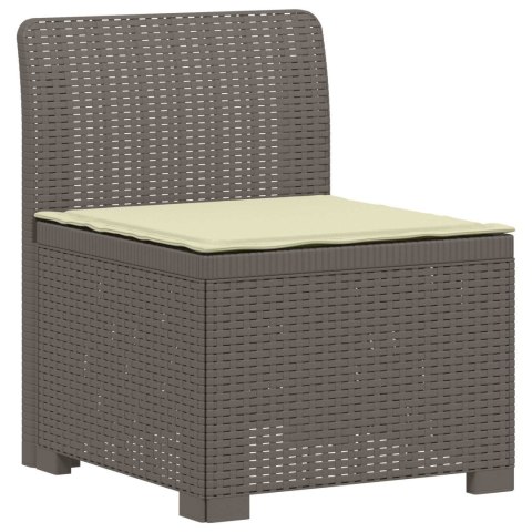5-osobowa sofa ogrodowa z poduszkami w stylu rattanowym PP