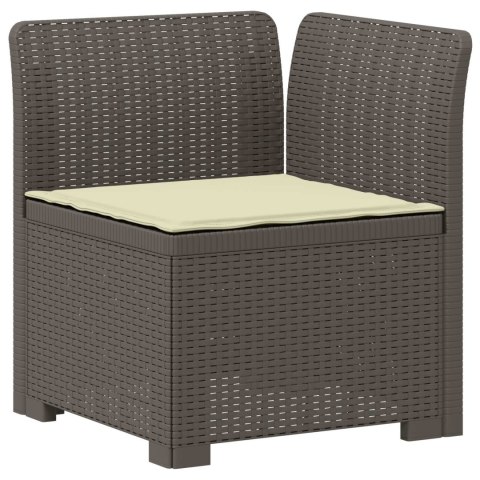 5-osobowa sofa ogrodowa z poduszkami w stylu rattanowym PP