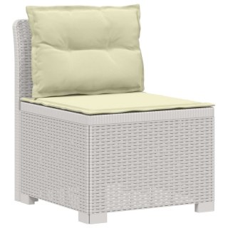 VidaXL 5-osobowa sofa ogrodowa z poduszkami w stylu rattanowym PP