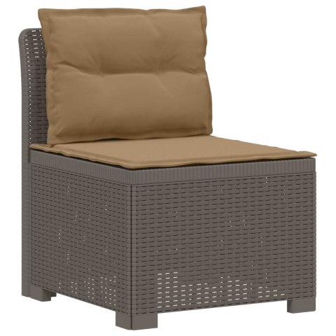 5-osobowa sofa ogrodowa z poduszkami w stylu rattanowym PP