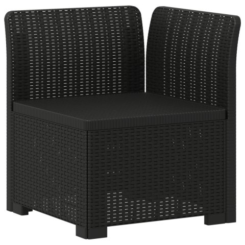 Sofa ogrodowa dla 4 osób w stylu rattanowym PP antracytowy