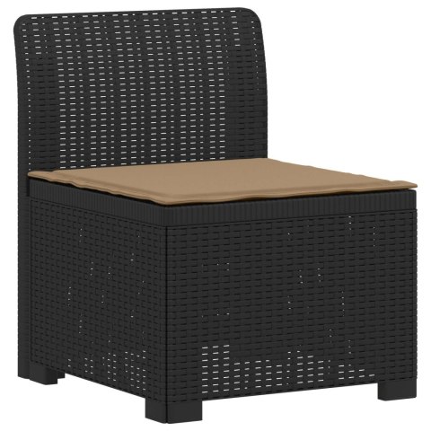Sofa ogrodowa dla 4 osób z poduszkami w stylu rattanowym PP