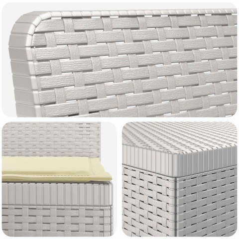 5-osobowa sofa ogrodowa z poduszkami w stylu rattanowym PP