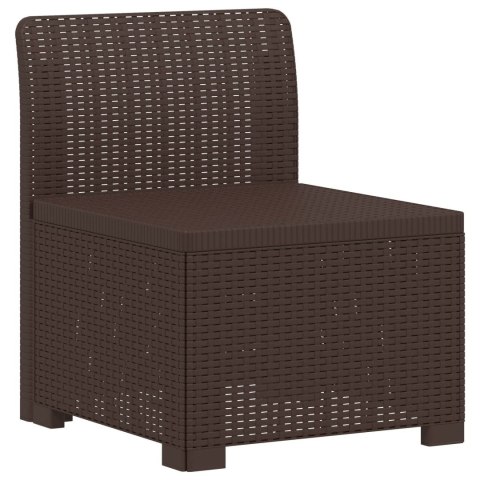 Sofa Ogrodowa 6-osobowa w Wyglądzie Rattanu PP brązowy