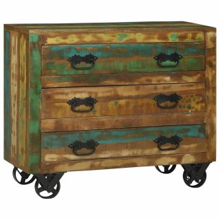 VidaXL Bufet Brązowy 80 x 30 x 65 cm Lite Drewno Recyklingowe