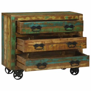VidaXL Bufet Brązowy 80 x 30 x 65 cm Lite Drewno Recyklingowe