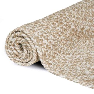 Dywany pokojowe Naturalne i białe 300 x 300 cm Juta