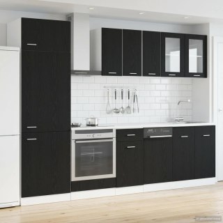 VidaXL Jednostka kuchenna Lyon 8 pcs Czarny dąb Drewno inżynieryjne