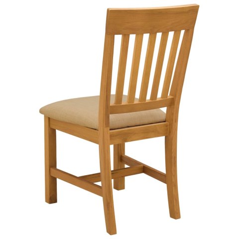 Krzesło jadalniane 2 pcs Dąb lite Beżowy 45 x 59 x 92 cm