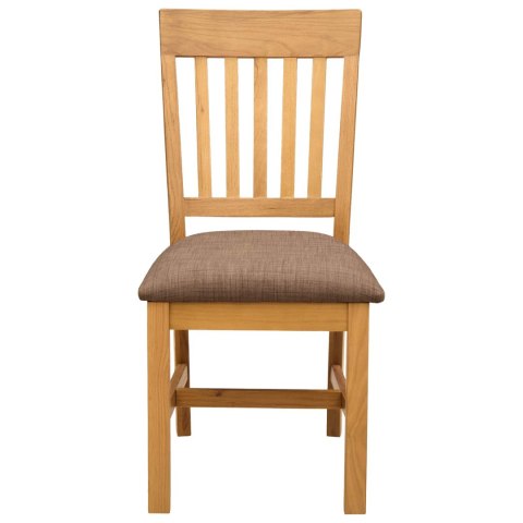 Krzesło jadalniane 2 pcs Dąb lite Szary 45 x 59 x 92 cm