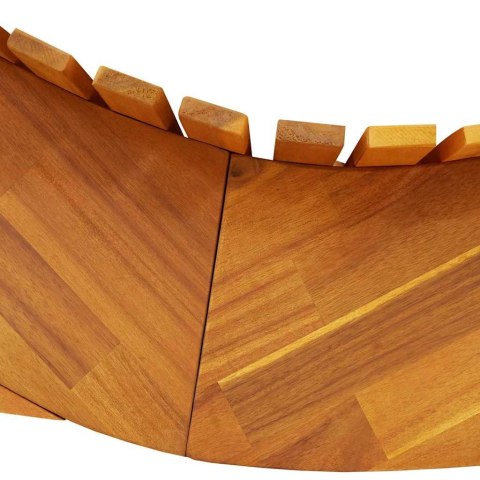 Leżak 2-osoba 2 pcs Brązowy 154 x 60 x 74 cm Lite Drewno Akacji