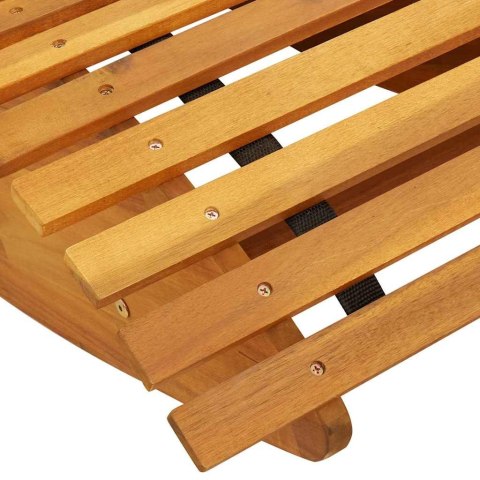 Leżak 2-osoba 2 pcs Brązowy 154 x 60 x 74 cm Lite Drewno Akacji