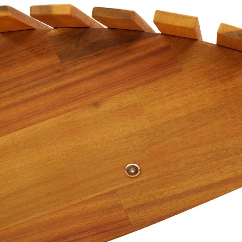 Leżak 2-osoba 2 pcs Brązowy 154 x 60 x 74 cm Lite Drewno Akacji