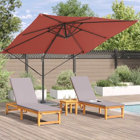 Parasol Roma Czerwony 286 x 284 x 265 cm Aluminium i Poliester