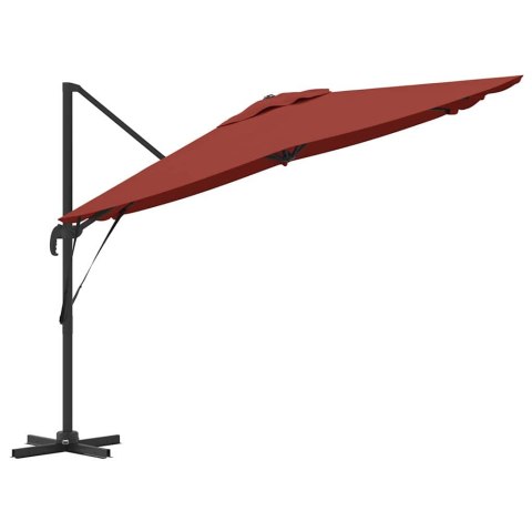 Parasol Roma Czerwony 286 x 284 x 265 cm Aluminium i Poliester