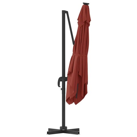 Parasol Roma Czerwony 286 x 284 x 265 cm Aluminium i Poliester