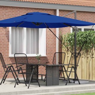 Parasol Roma Niebieski 286 x 284 x 265 cm Aluminium i Poliester