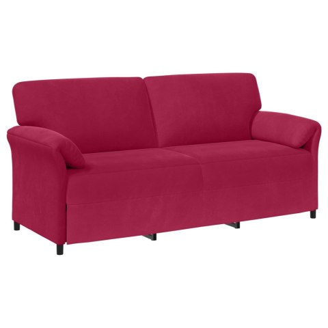 Sofa 3-osobowa Czerwone wino 198 x 83 x 95 cm Welur