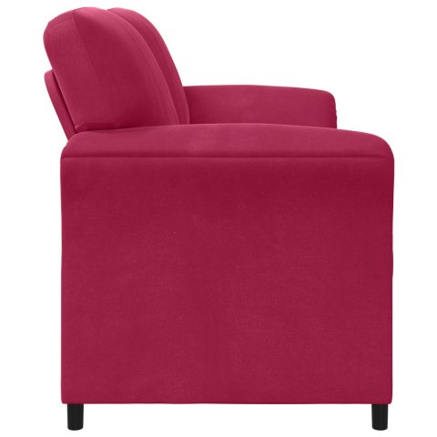 Sofa 3-osobowa Czerwone wino 198 x 83 x 95 cm Welur