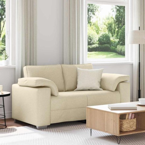 Sofa dwuosobowa Kremowy 160 cm tkanina