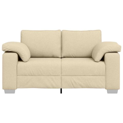 Sofa dwuosobowa Kremowy 160 cm tkanina