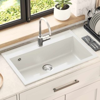 Zlew Biały 795 x 505 mm Granit