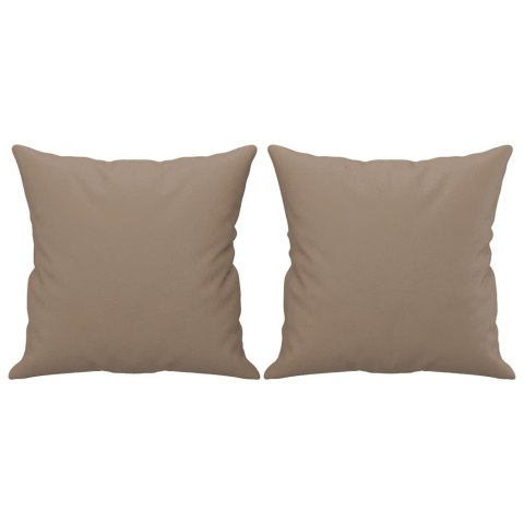 2-osobowa sofa z poduszkami, cappuccino, 120 cm, sztuczna skóra