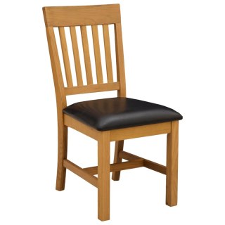 VidaXL Krzesło jadalniane 2 pcs Dąb lite Czarny 45 x 59 x 92 cm