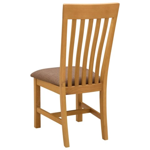 Krzesło jadalniane 2 pcs Dąb lite Szary 45 x 59,5 x 100 cm