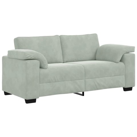 Sofa dwuosobowa Jasnoszara 180x77x82 cm Aksamit