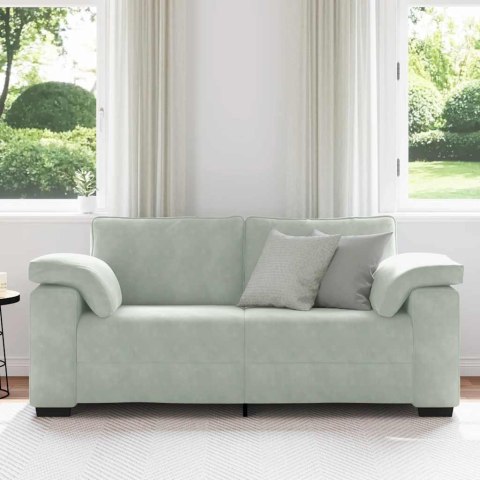 Sofa dwuosobowa Jasnoszara 180x77x82 cm Aksamit